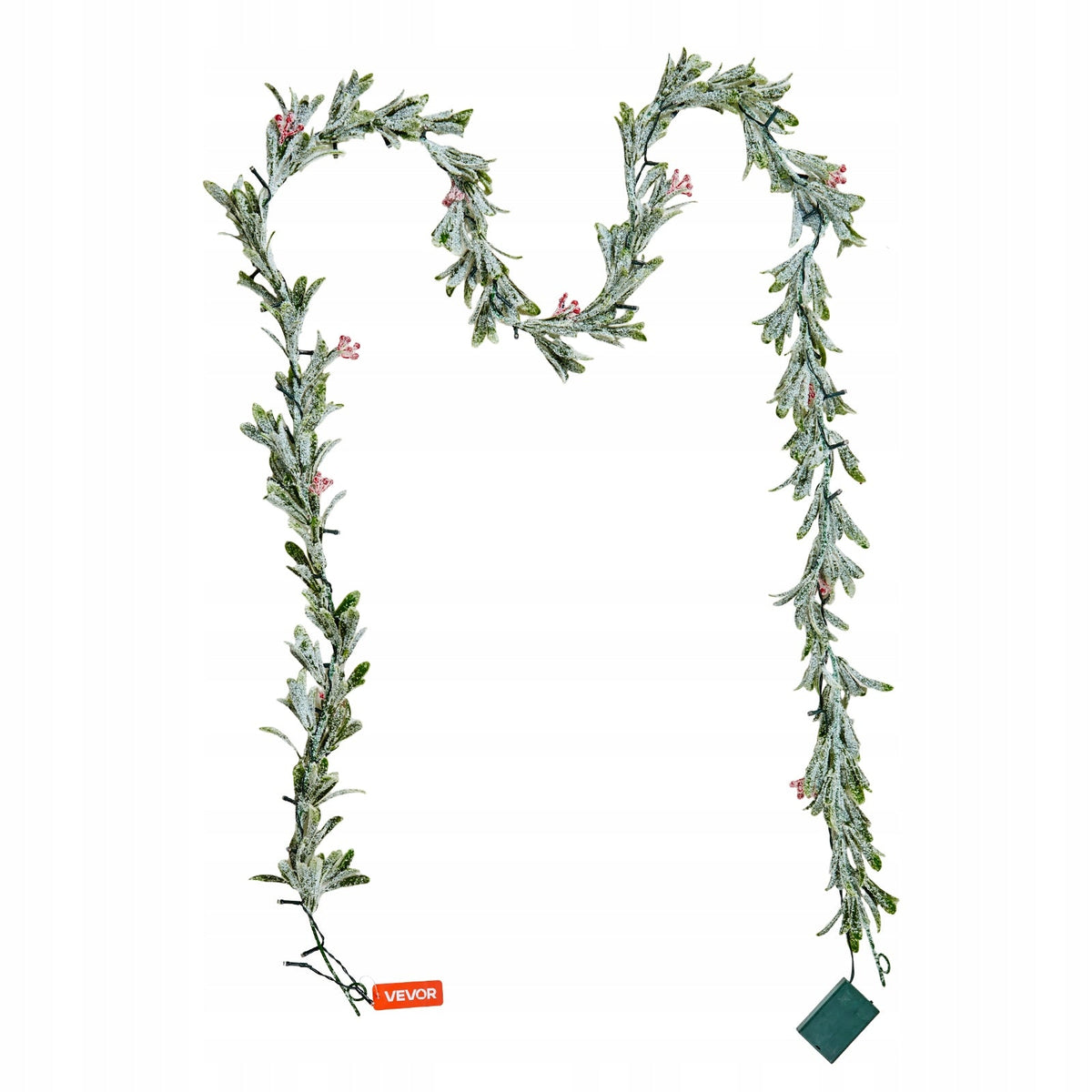 VEVOR CHRISTMAS GARLAND 2.7M GREEN PINE LED WATERPROOF REALISTIC