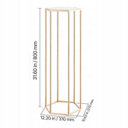 VEVOR PREMIUM WEDDING FLOWER STANDS 10 PCS 310X270X800 MM GOLD STURDY