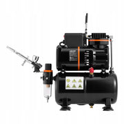 VEVOR 1/6 HP AIRBRUSH KIT WITH AIR COMPRESSOR AND 24 ACRYLIC PAINTS
