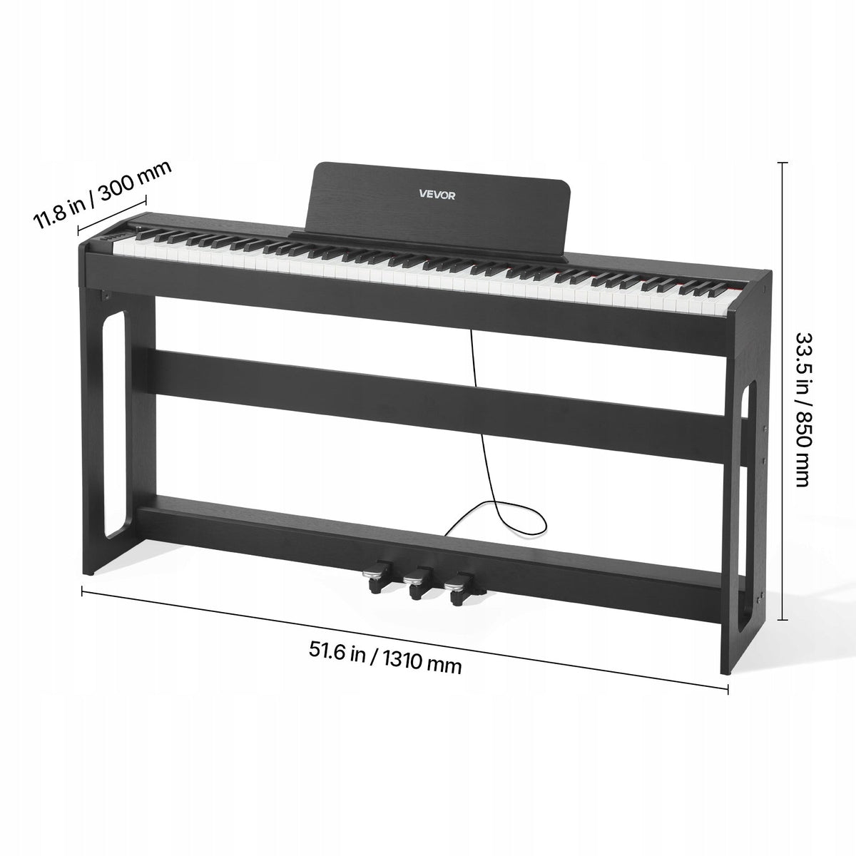 VEVOR DIGITAL PIANO 88 FULLY WEIGHTED TOUCH-SENSITIVE PREMIUM KEYS