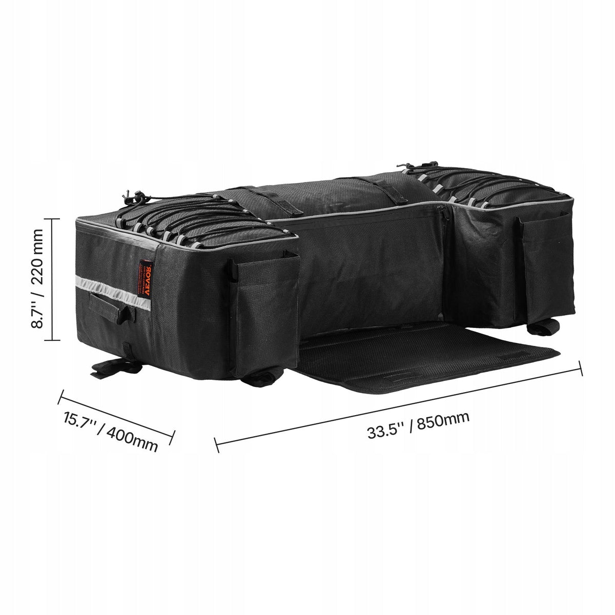 VEVOR 60L ATV REAR BAG WITH BACKREST, WATERPROOF, STRONG, SOLID