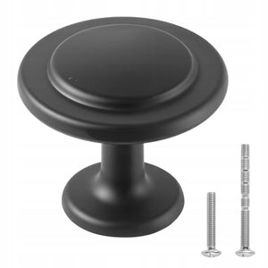 VEVOR 30 PCS 31 MM BLACK STRONG ZINC FURNITURE KNOBS