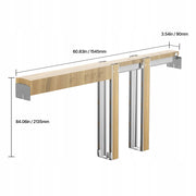 VEVOR SLIDING DOOR FRAME KIT 610-762MM SOFT CLOSE STEEL