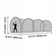 VEVOR BASEBALL CAGE NET SEMI-CIRCULAR 10058X3660X3000MM STRONG SOLID