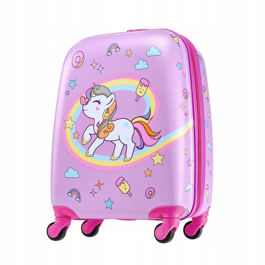 VEVOR PREMIUM 2-PIECE KIDS LUGGAGE SET 457.2 MM UNICORN