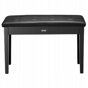 VEVOR ADJUSTABLE PIANO STOOL DUET BENCH WITH STORAGE