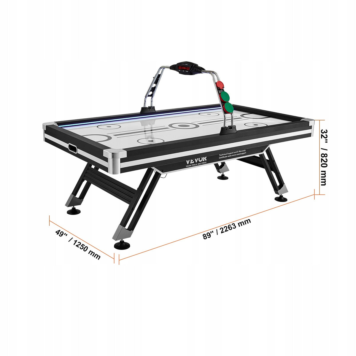 PROFESSIONAL VEVOR LED AIR HOCKEY TABLE WITH ELECTRONIC