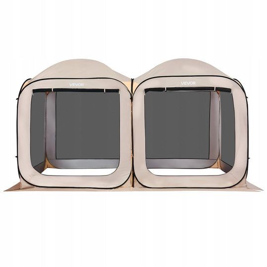 VEVOR 2-IN-1 POP-UP BEIGE CAMPING TENT 365X183 CM BEST