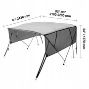 VEVOR BIMINI TOP BOAT COVER 4 ARCHES 216-228 CM STURDY LIGHTWEIGHT
