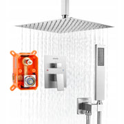VEVOR PROFESSIONAL SHOWER FAUCET WITH 12-INCH SQUARE RAINFALL SHOWER HEAD