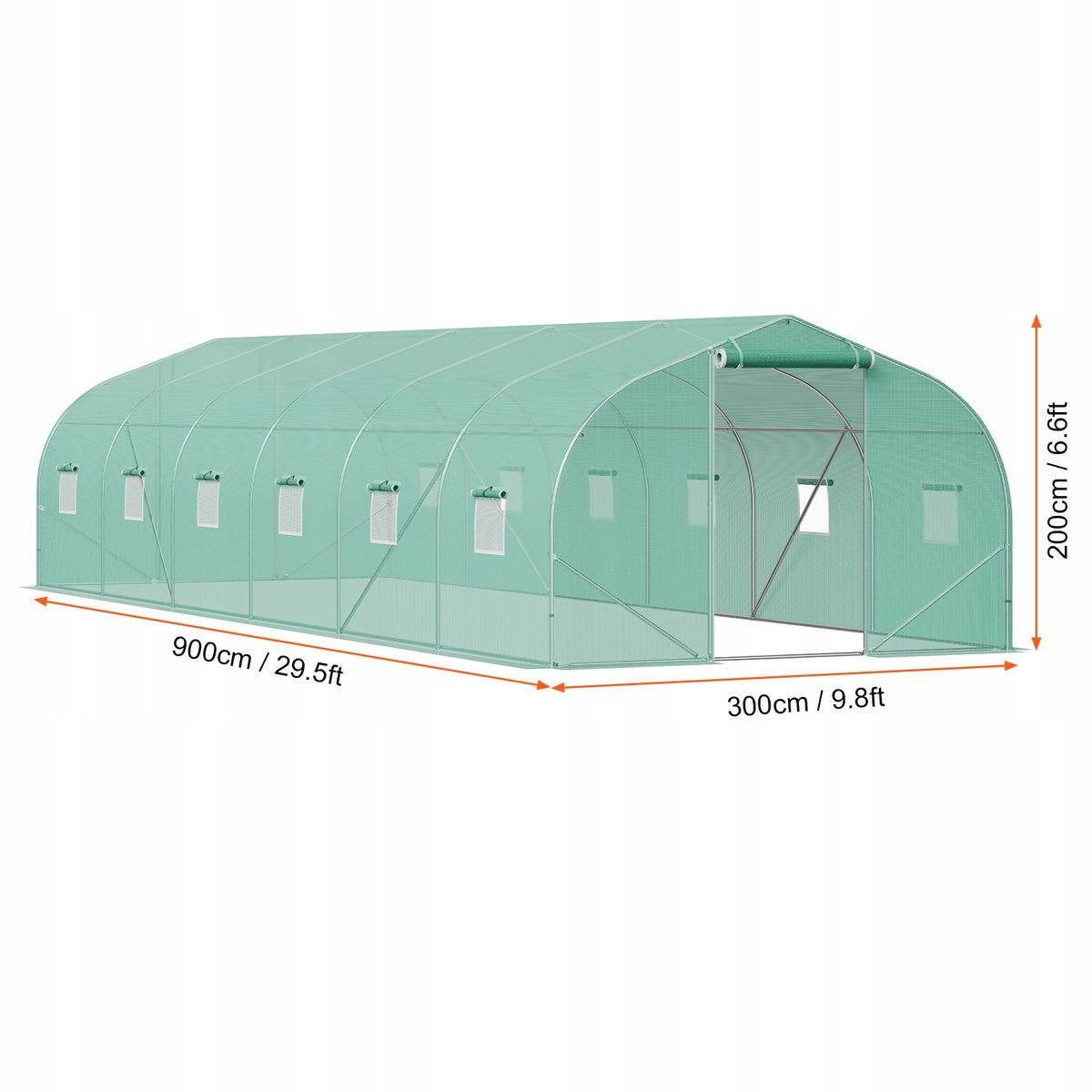 VEVOR TUNNEL GREENHOUSE 29.5X9.8X6.6 FT GALVANIZED FRAME FULL VENTILATION