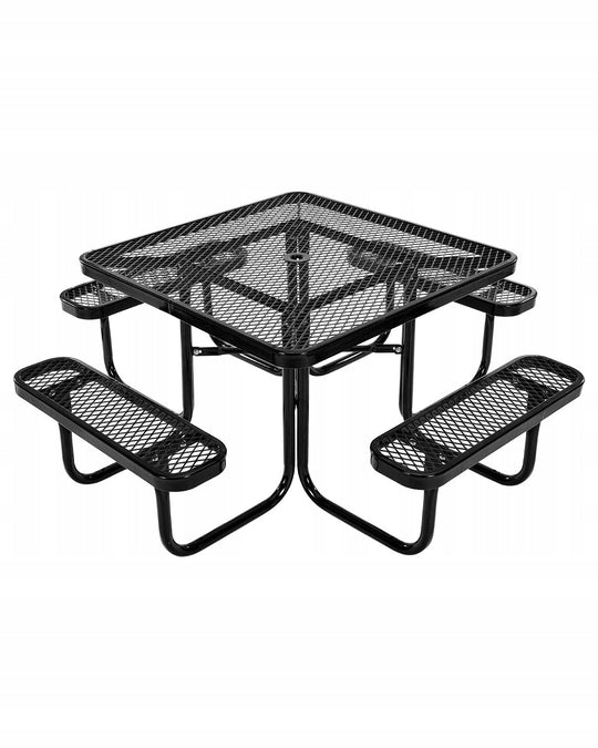 VEVOR SQUARE PICNIC TABLE WITH 4 BENCHES STRONG GARDEN SET
