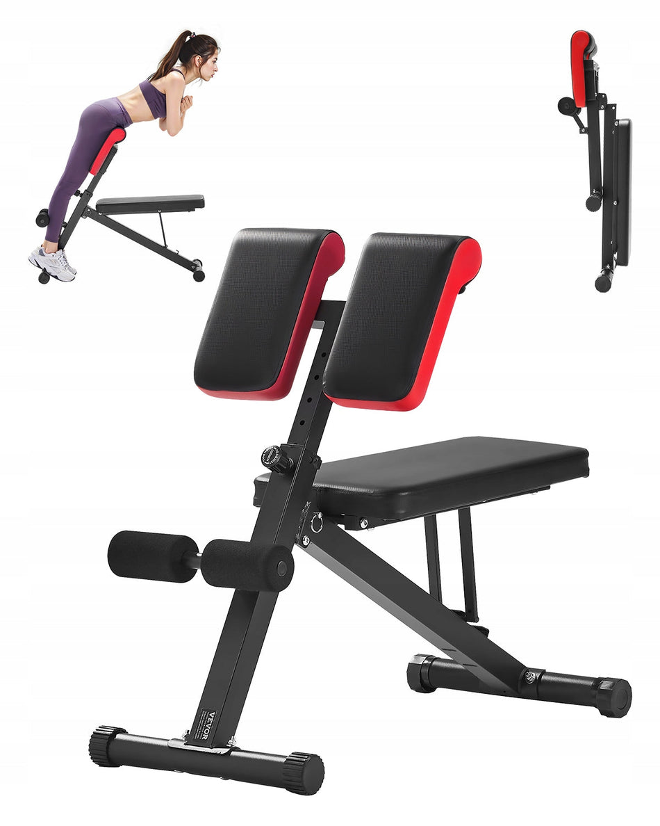 VEVOR 330LBS MULTIFUNCTIONAL FOLDABLE STEEL TRAINING BENCH BLACK