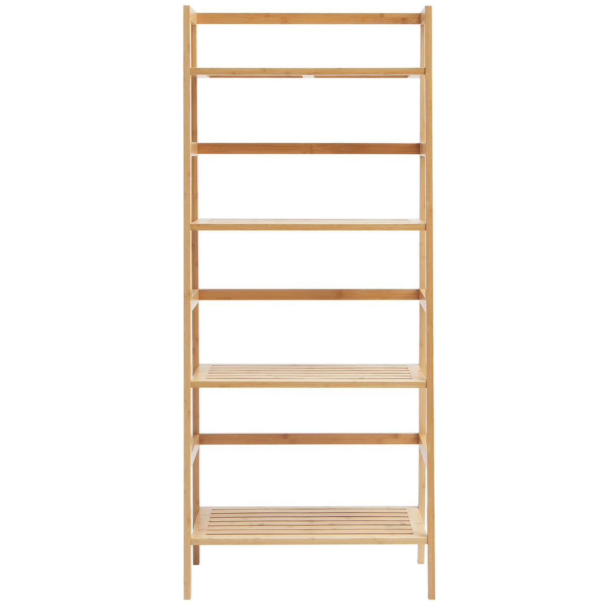 VEVOR STURDY BAMBOO LADDER SHELF 4-TIER OPEN BOOKCASE