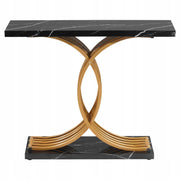 VEVOR CONSOLE TABLE 100X30X81 CM BLACK GOLD MODERN STURDY STRONG