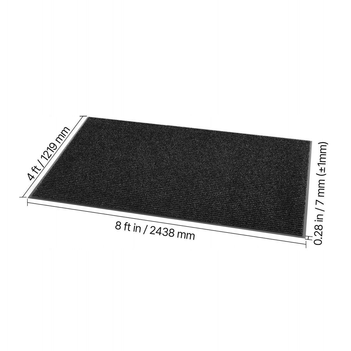VEVOR DIRT TRAPPER ENTRANCE MAT 2438X1219MM GREY HEAVY DUTY FOR OUTDOOR AND