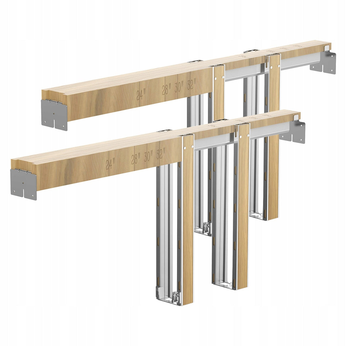 VEVOR 1219-1829MM SLIDING DOOR FRAME KIT SOFT CLOSE STEEL