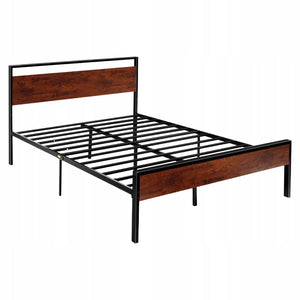 VEVOR QUEEN SIZE PLATFORM BED METAL FRAME WITH HEADBOARD HEAVY DUTY