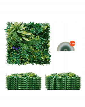VEVOR ARTIFICIAL HEDGE 12 PCS 500X500X50 MM 3D PREMIUM COMBINATION EASY