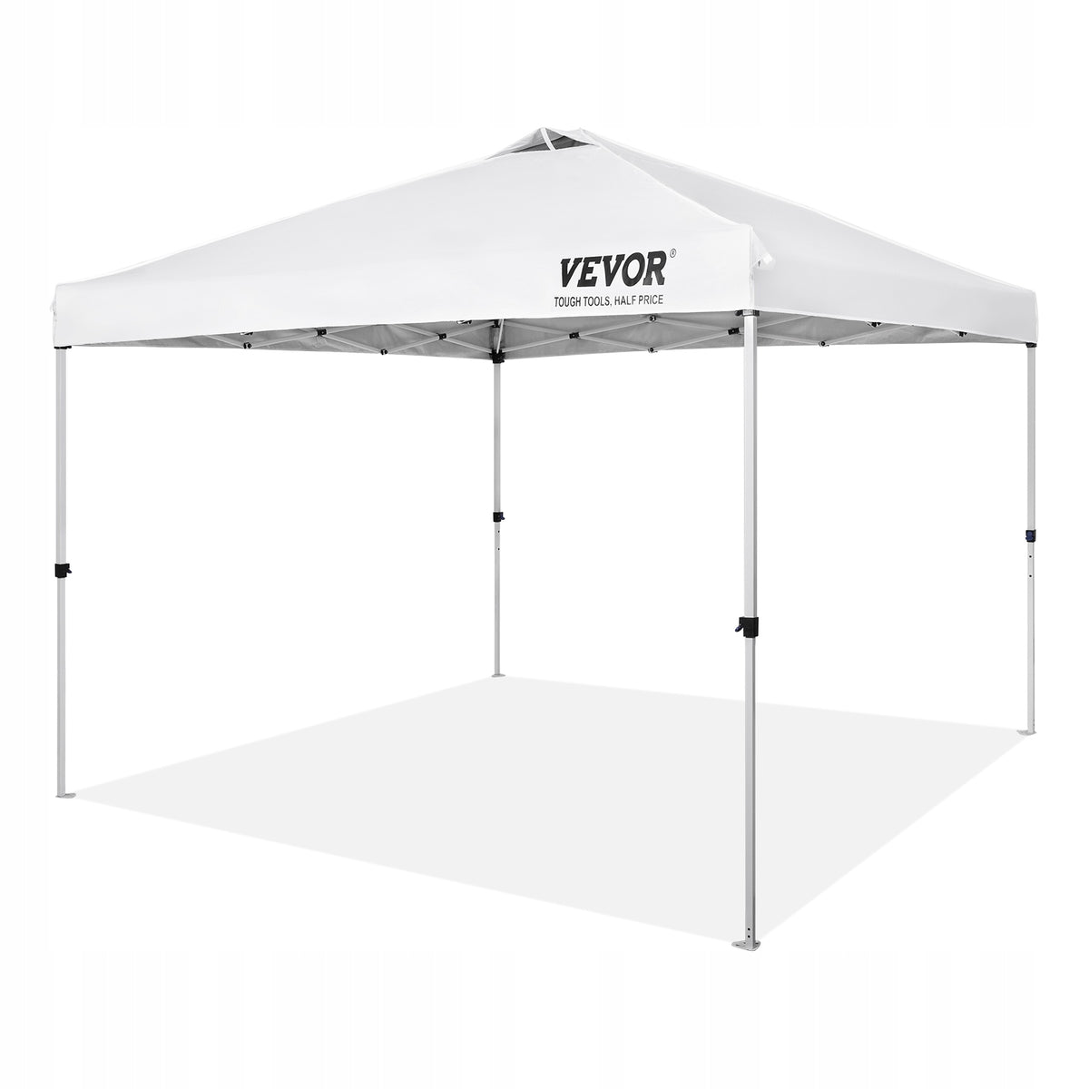 VEVOR FOLDABLE GARDEN GAZEBO 304X304 CM WHITE STEEL FRAME 250D PU