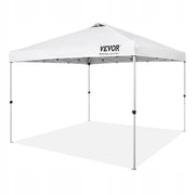 VEVOR FOLDABLE GARDEN GAZEBO 304X304 CM WHITE STEEL FRAME 250D PU