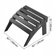 VEVOR ADIRONDACK CHAIR FOLDING FOOTREST HDPE 475X500X330MM BLACK