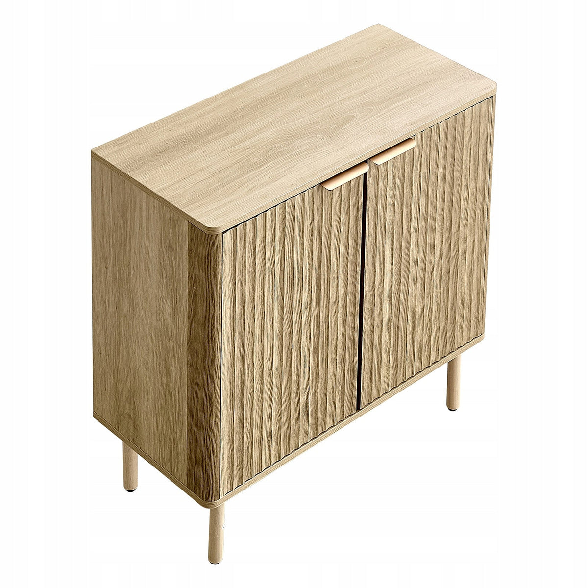 VEVOR KITCHEN CABINET WITH 2 SHELVES RIBBED MEDIEVAL SIDEBOARD