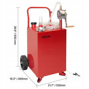 FUEL CADDY VEVOR 75L 20 GALLON MANUAL PUMP ROBUST TANK ON