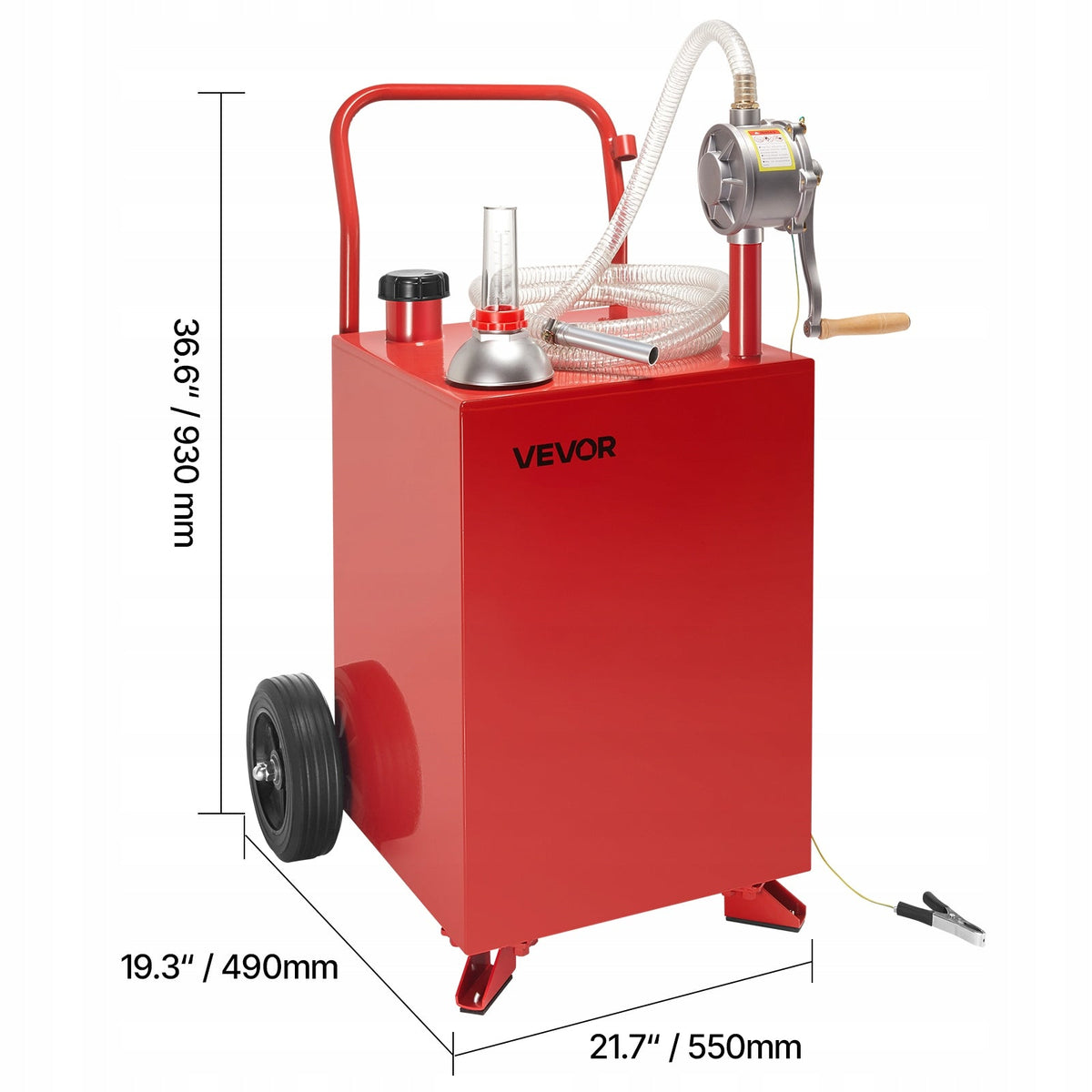 FUEL CADDY VEVOR 75L 20 GALLON MANUAL PUMP ROBUST TANK ON