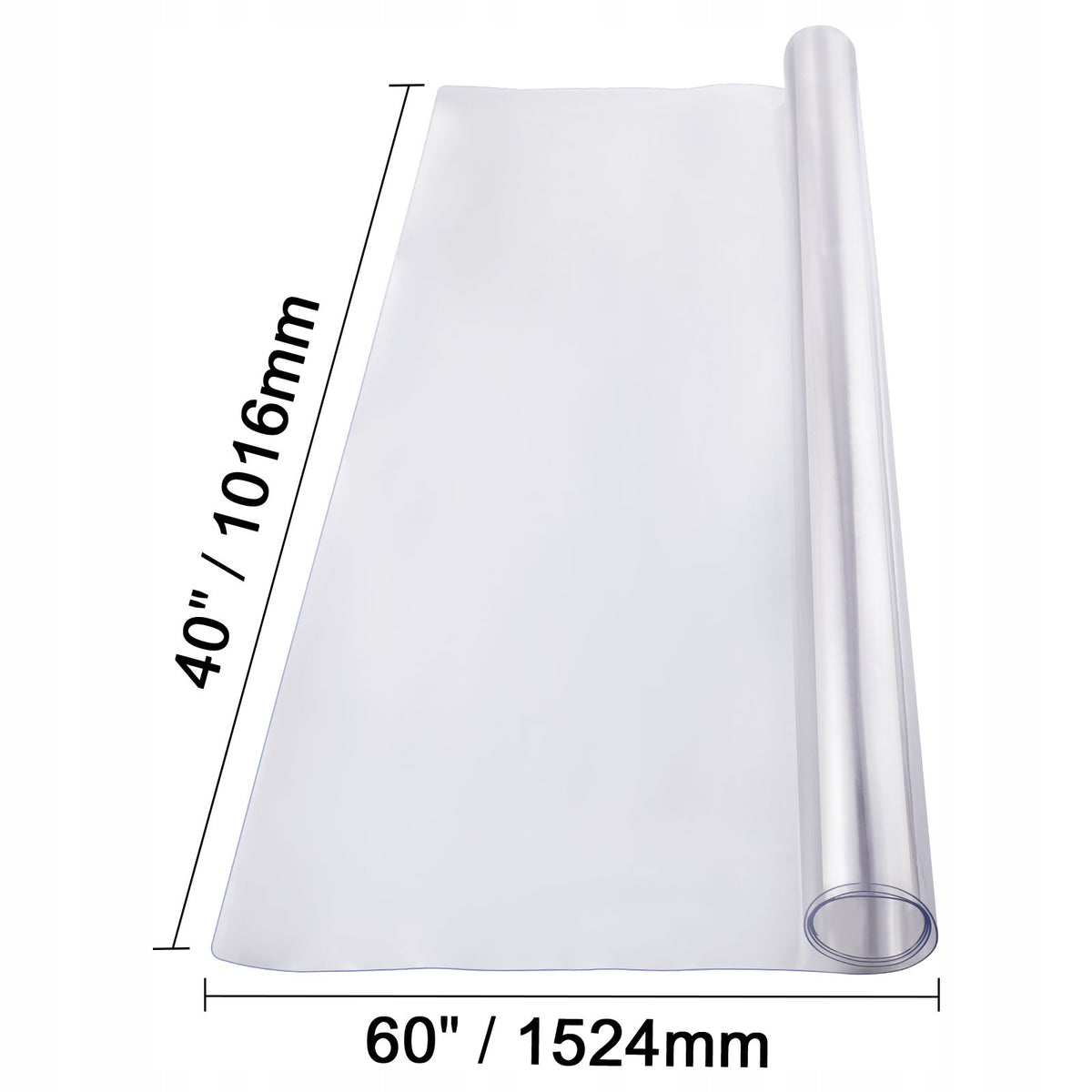 VEVOR PLASTIC TABLECLOTH TABLE PROTECTOR 40X60 INCH CLEAR 1.5MM