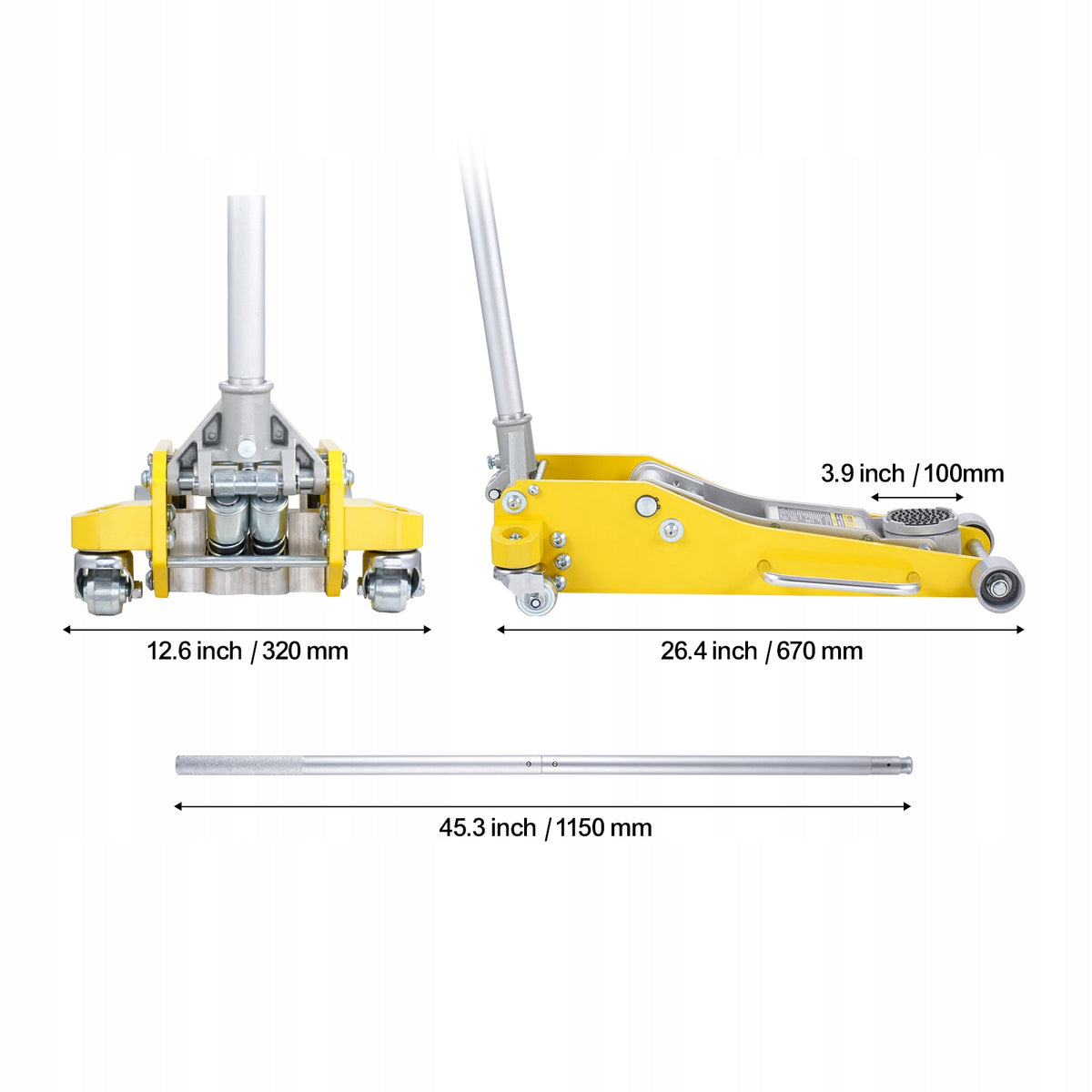 VEVOR 3T HYDRAULIC JACK LOW PROFILE ALUMINUM STRONG SOLID