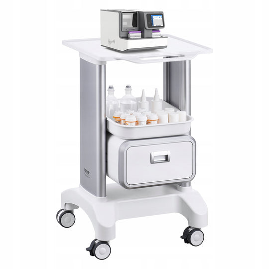 VEVOR 2-Tier Professional Lab Cart with Drawer and Tray - Sturdy