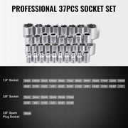VEVOR 221-PIECE MECHANICAL TOOL SET 1/4 AND 3/8 INCH SOCKETS