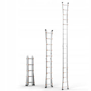 VEVOR TELESCOPIC LADDER A-FRAME 5.1M ALUMINUM COMPACT STRONG 150KG