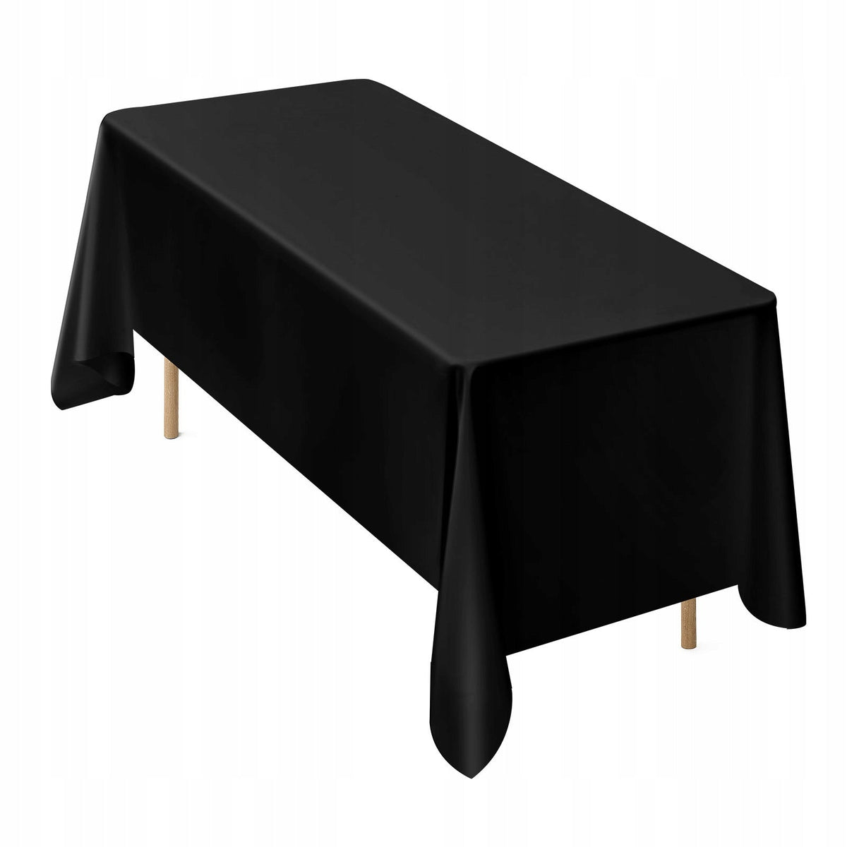 VEVOR 6 PACK TABLECLOTHS 1778X3048MM REUSABLE POLYESTER BLACK