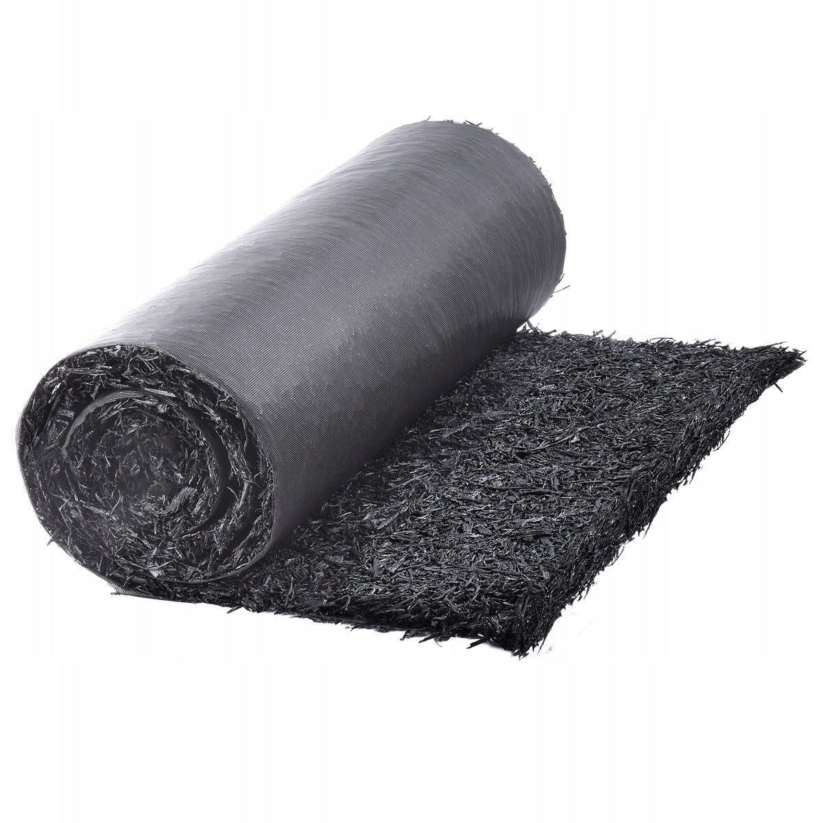 VEVOR RUBBER MULCH 2.44X0.56M GARDEN PATH MAT DURABLE BLACK