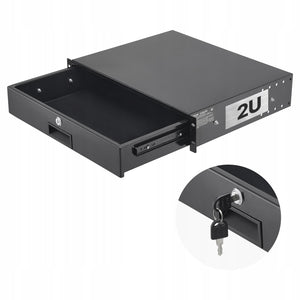 VEVOR 2U LOCKABLE SERVER RACK DRAWER HEAVY DUTY 22.68 KG