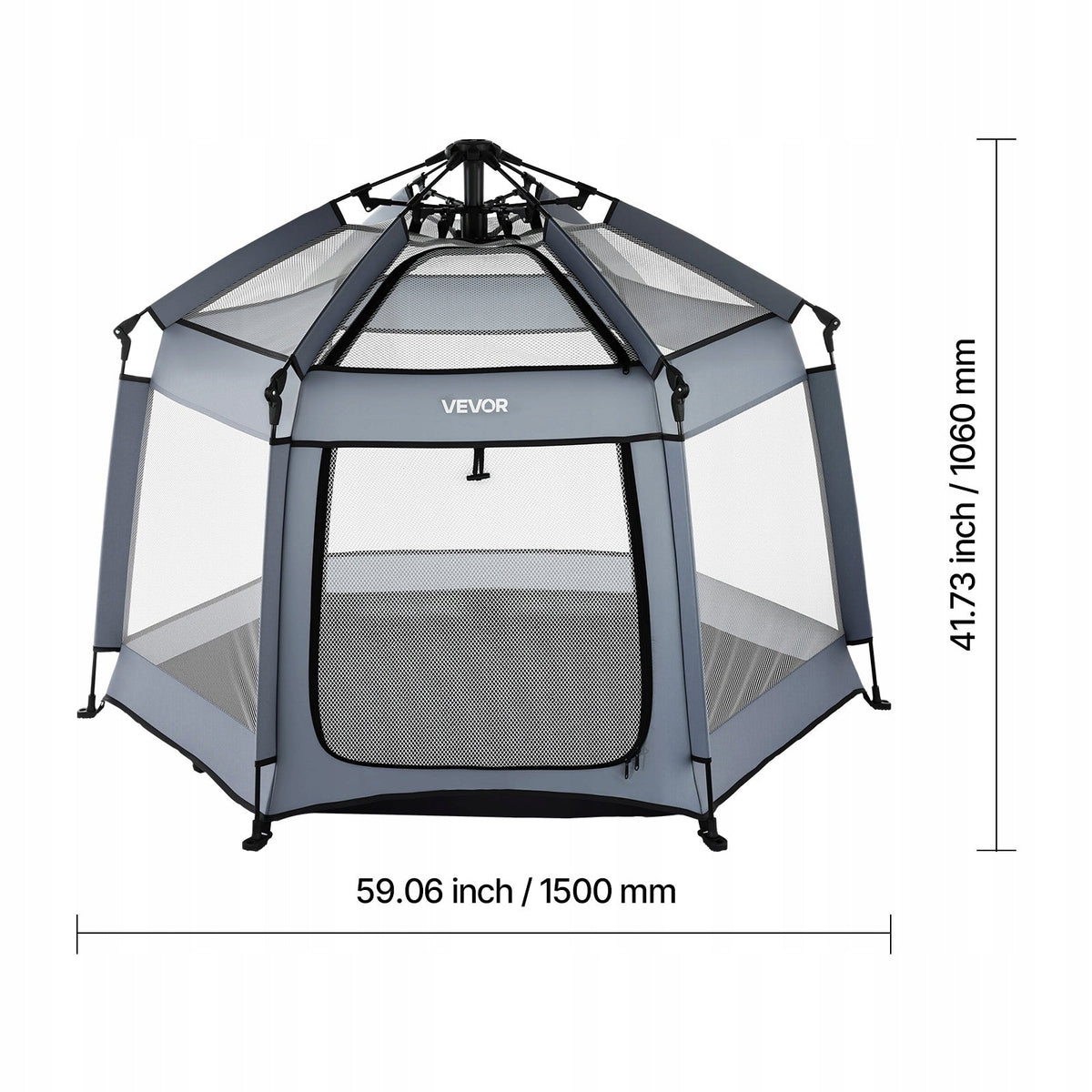 VEVOR PROFESSIONAL BABY PLAYPEN 150X150X106 CM WITH CANOPY