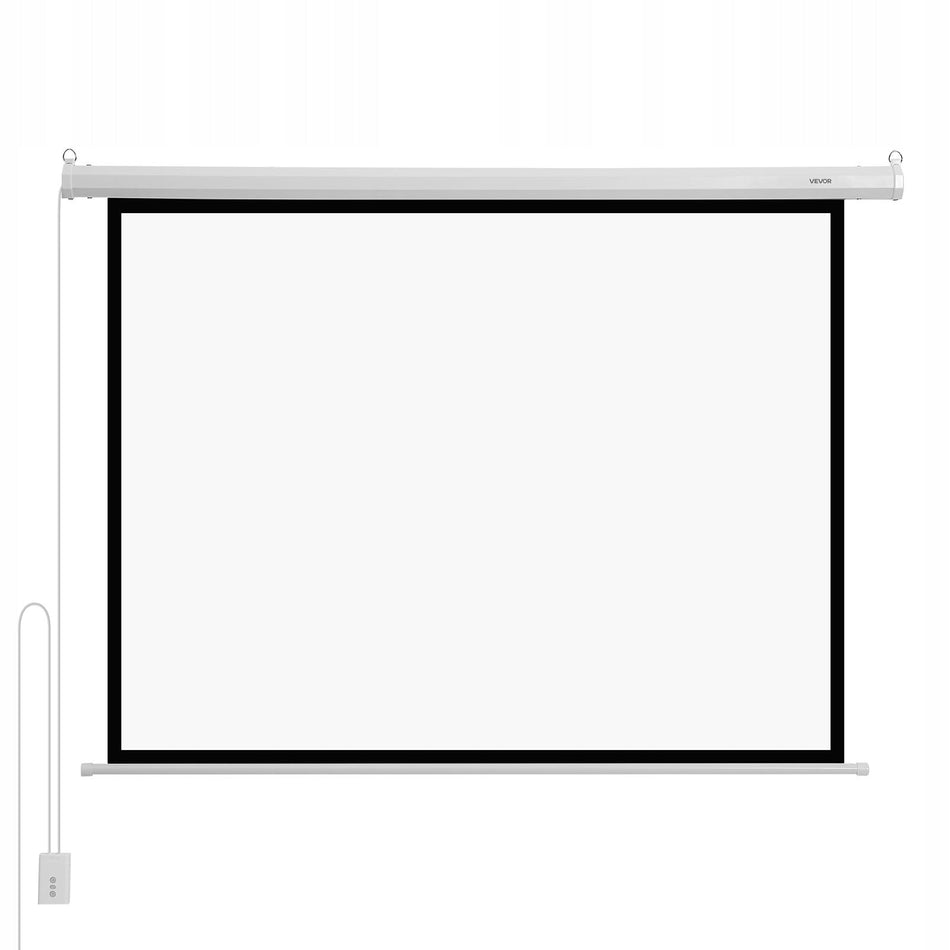 VEVOR 72 INCH 4:3 1080 HD MOTORIZED PROJECTOR SCREEN WITH REMOTE