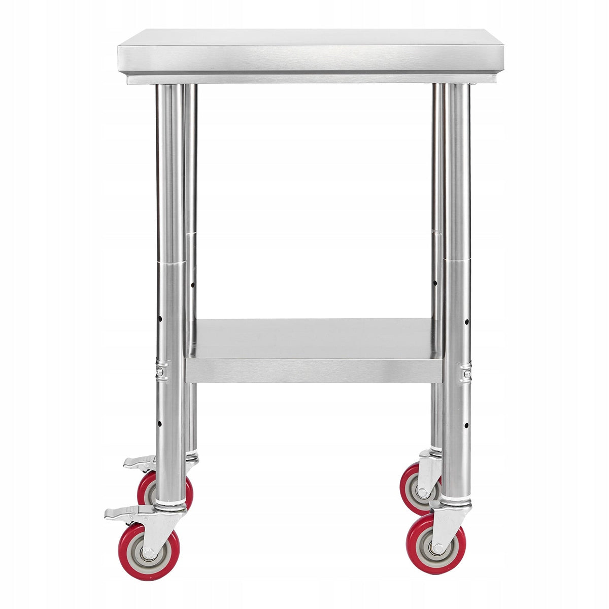 VEVOR STAINLESS STEEL WORK TABLE 61X45 CM ADJUSTABLE STURDY