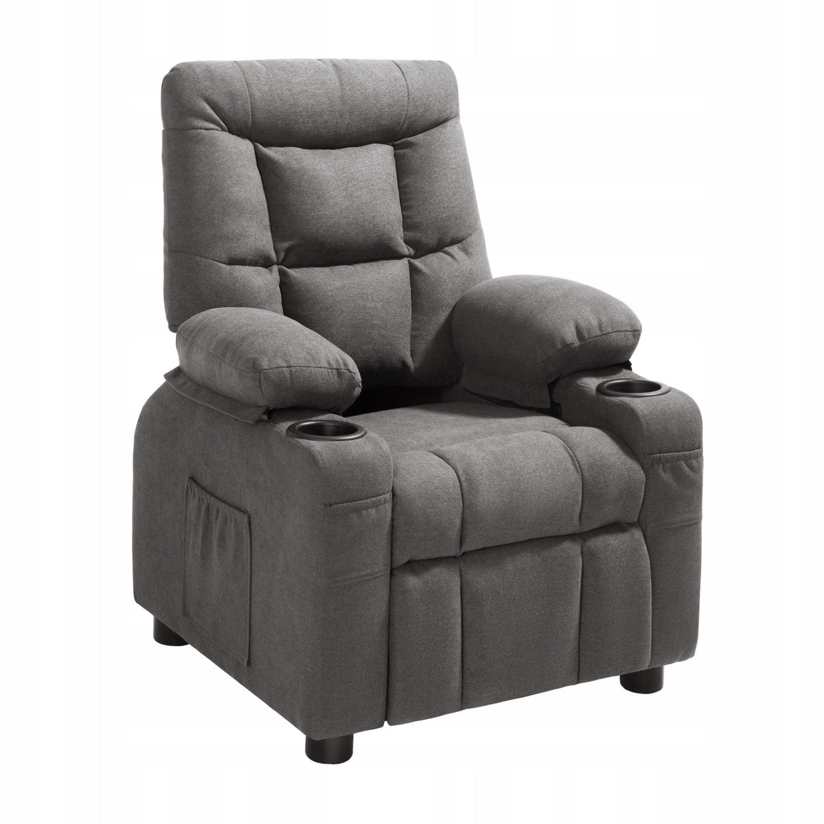 VEVOR CHILDREN'S FOLD-OUT ARMCHAIR WITH CUP HOLDERS GREY 110KG