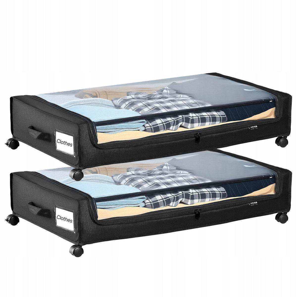 VEVOR UNDER BED STORAGE BAGS 2PCS OXFORD FABRIC STRONG