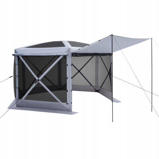 VEVOR FOLDING GAZEBO 3.6X3.6M LARGE SIX-SIDED STRONG TENT