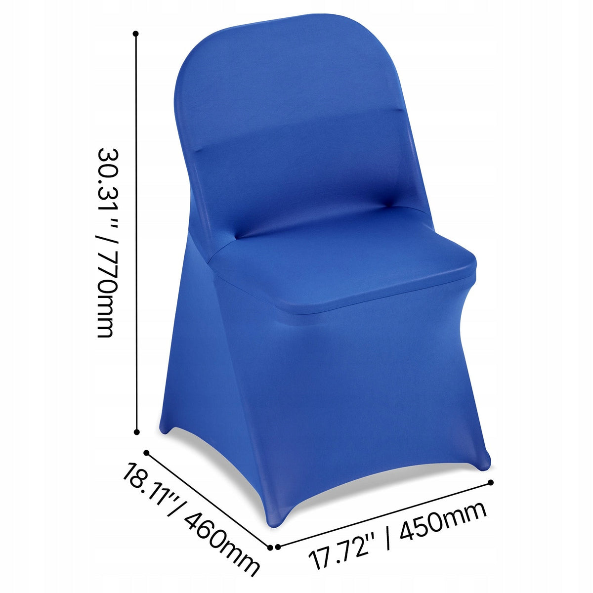 VEVOR 50 PCS ELASTIC CHAIR COVERS BLUE FOR FOLDING CHAIRS