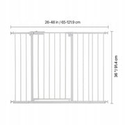 VEVOR BABY GATE STAIR GATE ADJUSTABLE 65-121.9CM HIGH 91.4CM WHITE