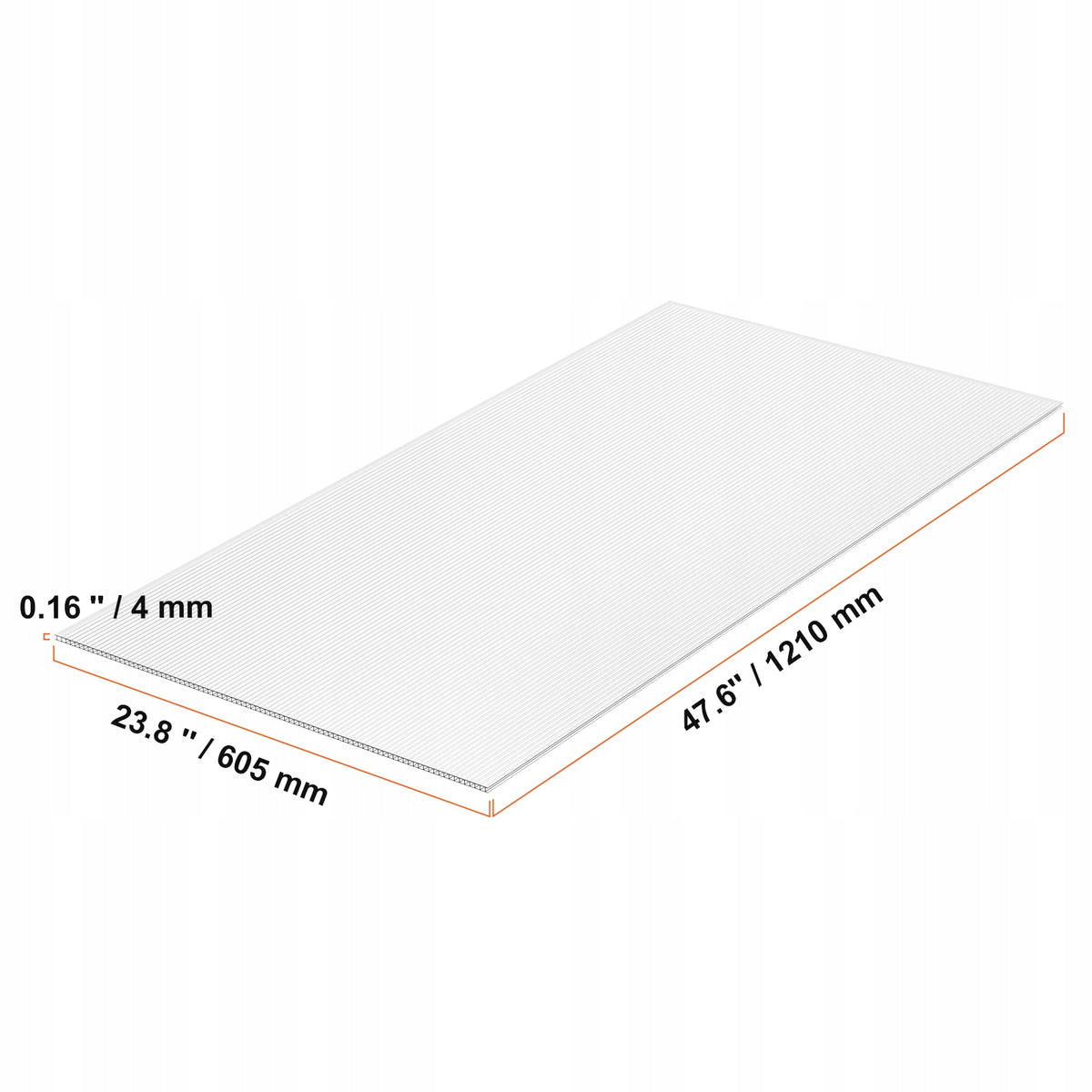 SET OF 14 POLYCARBONATE PANELS FOR VEVOR GREENHOUSE 1210X605X4MM STRONG