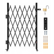 VEVOR PROFESSIONAL FOLDING SECURITY GATE WITH LOCK AND WHEELS