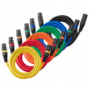 VEVOR XLR CABLE 4.57 M 6 PCS BALANCED MICROPHONE CABLES GOLD-PLATED