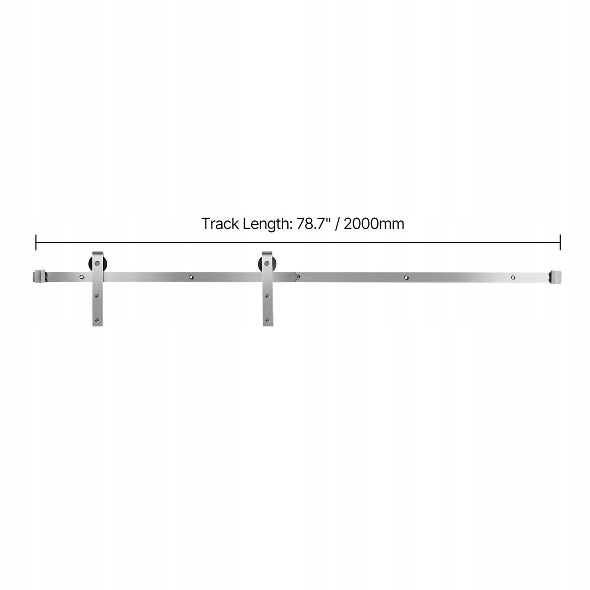 VEVOR PROFESSIONAL SLIDING DOOR SYSTEM RAIL 2M HARDWARE STRONG