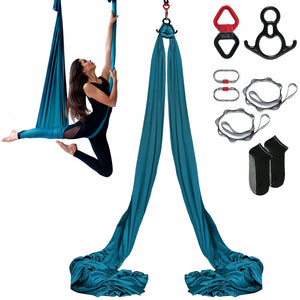 VEVOR PROFESSIONAL AERIAL YOGA HAMMOCK SET 8 X 2.8 M GREEN